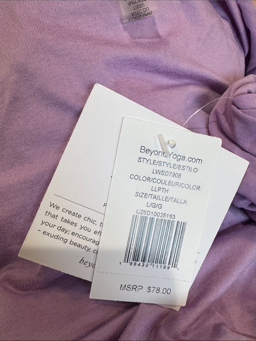 Beyond Yoga Lilac Wrap Crop Top #627 - Picture 4 of 4